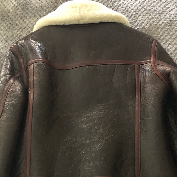 AllSaints Leather Shearling Jacket - Picture 7 of 15